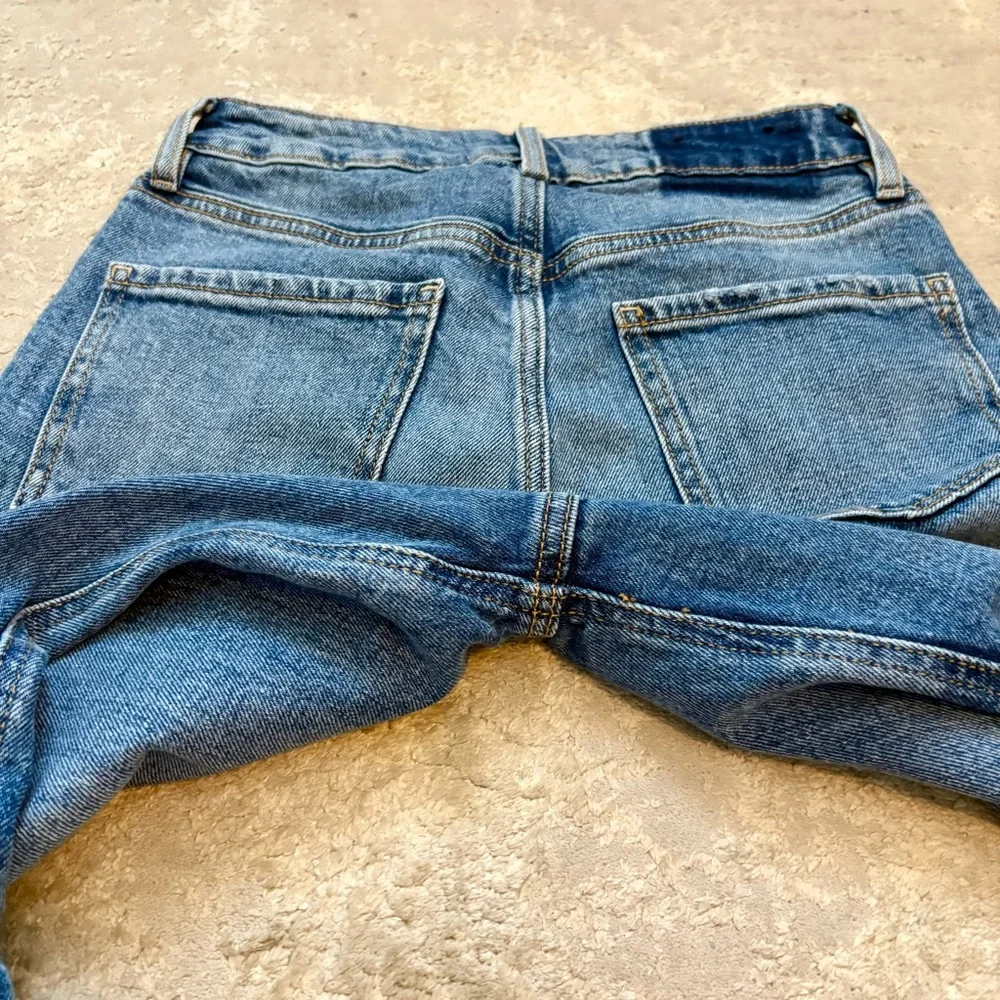 Dynamite Denim Claudia Blue Denim High Rise Waisted Distressed Mom Jeans Size 24 - Picture 10 of 11